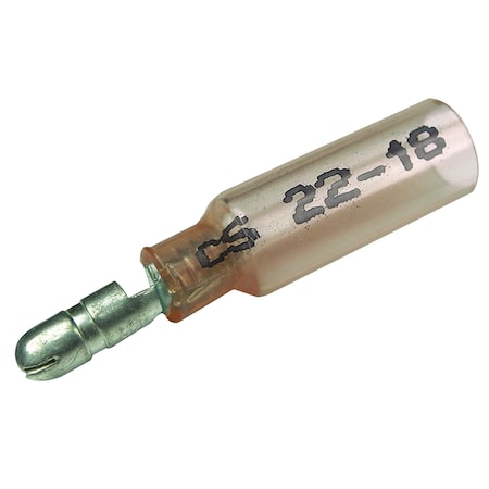 Seachoice Insulated Heat Shrink Bullet Terminals, Male, Red, 25 Pack 61701